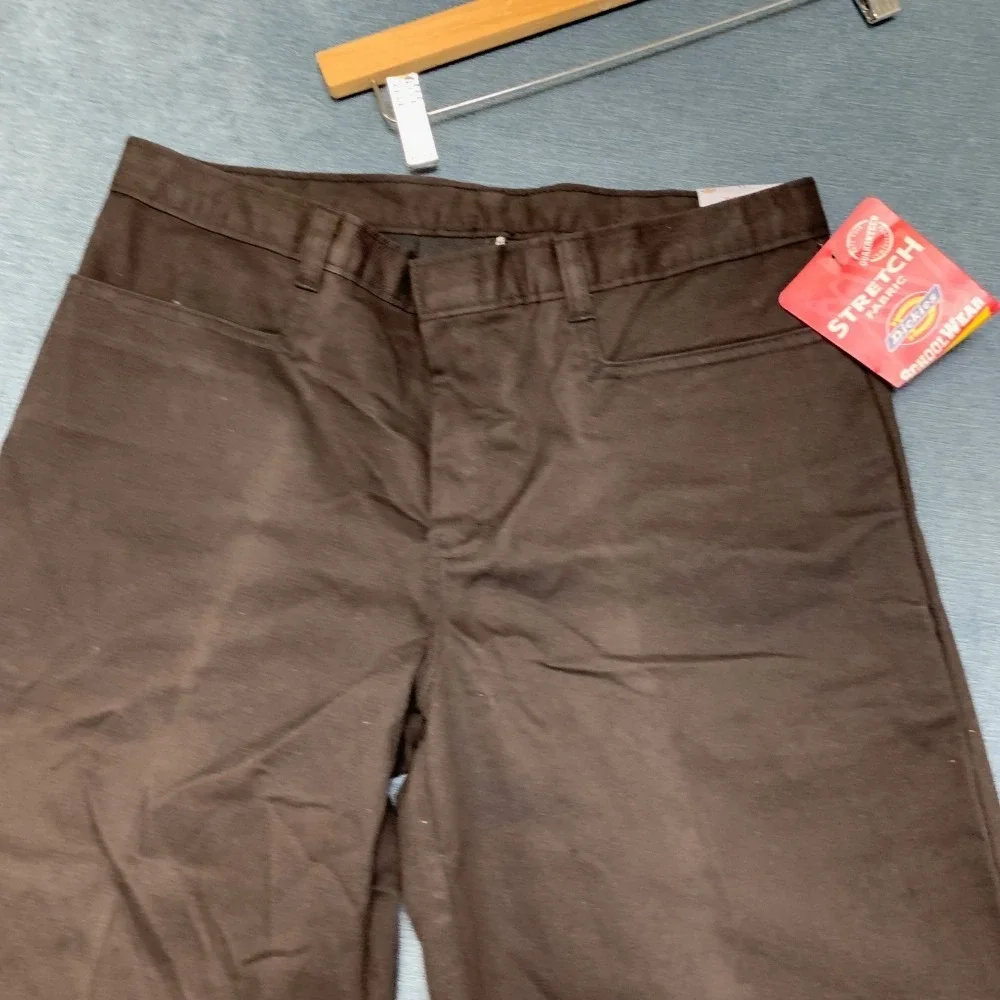 Dickies Shorts Womens 11 Black Cotton Stretch Pockets Outdoor Flat Front Zip Fly